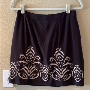 Black mini skirt